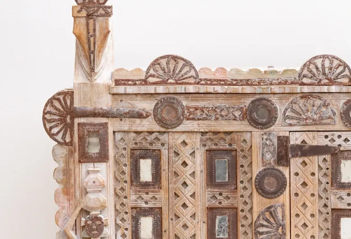 Ornate Indian Damachiya Cabinet