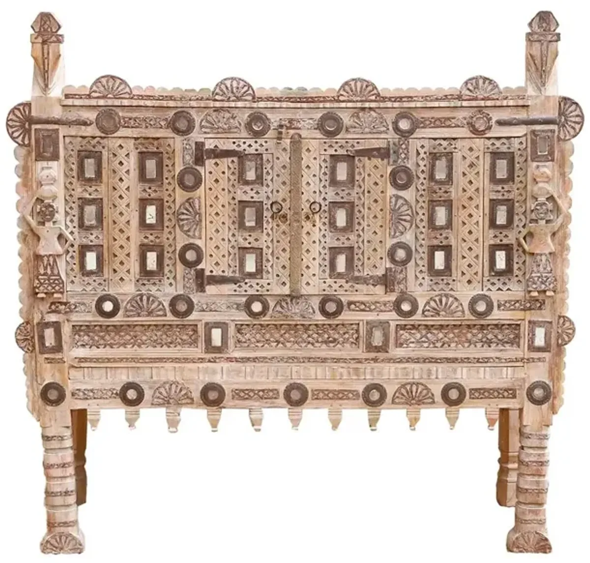 Ornate Indian Damachiya Cabinet