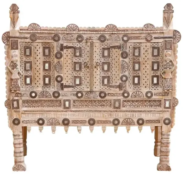 Ornate Indian Damachiya Cabinet