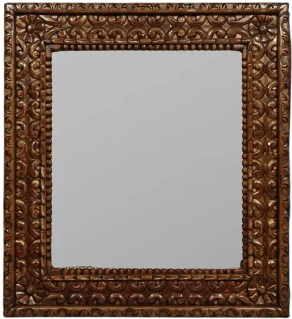 Large Carved Teak Wall Mirror - Interesting Things