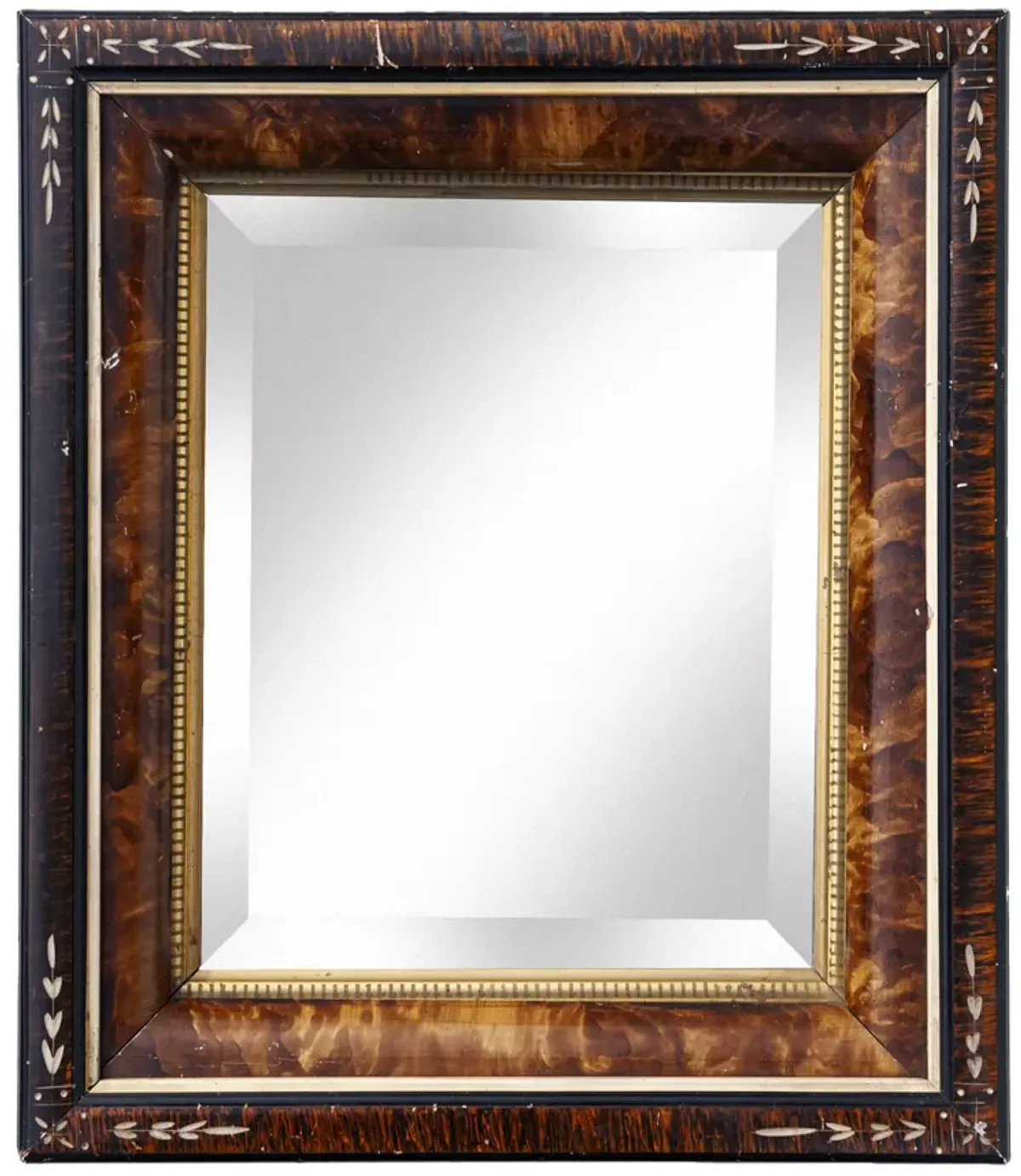 Eastlake Victorian Beveled Mirror - Fleur de Lex Antiques - Brown