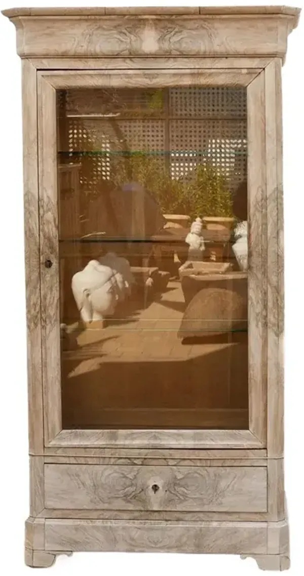 Antique Louis Philippe Bleached Bookcase - de-cor - Brown