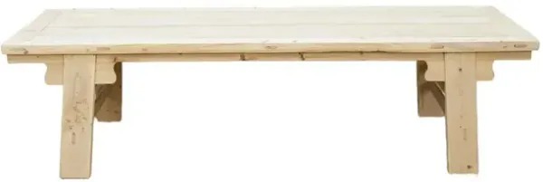 Large Bleached Wood Ming Coffee Table