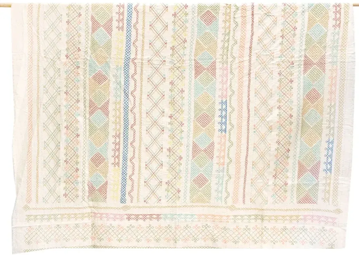 Coastal Hand-stitched Kantha Bedcover