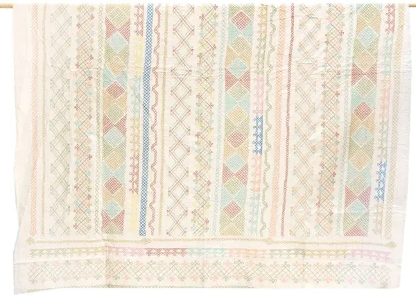 Coastal Hand-stitched Kantha Bedcover