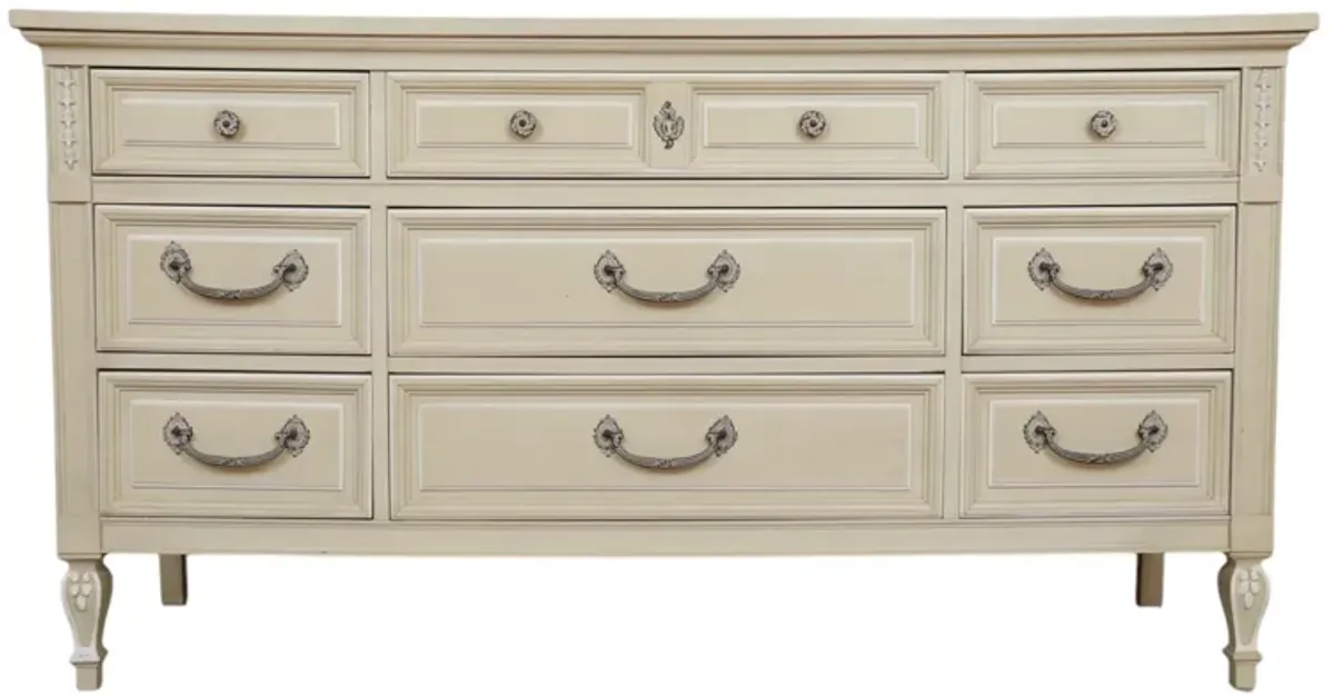 Louis XVI Style Triple Dresser by Dixie - Interesting Things - White