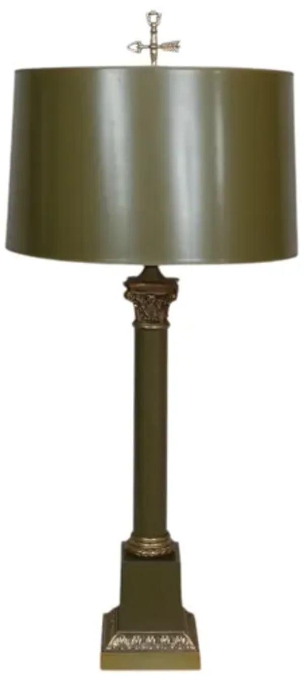 Sage Green French Empire Table Lamp - Interesting Things