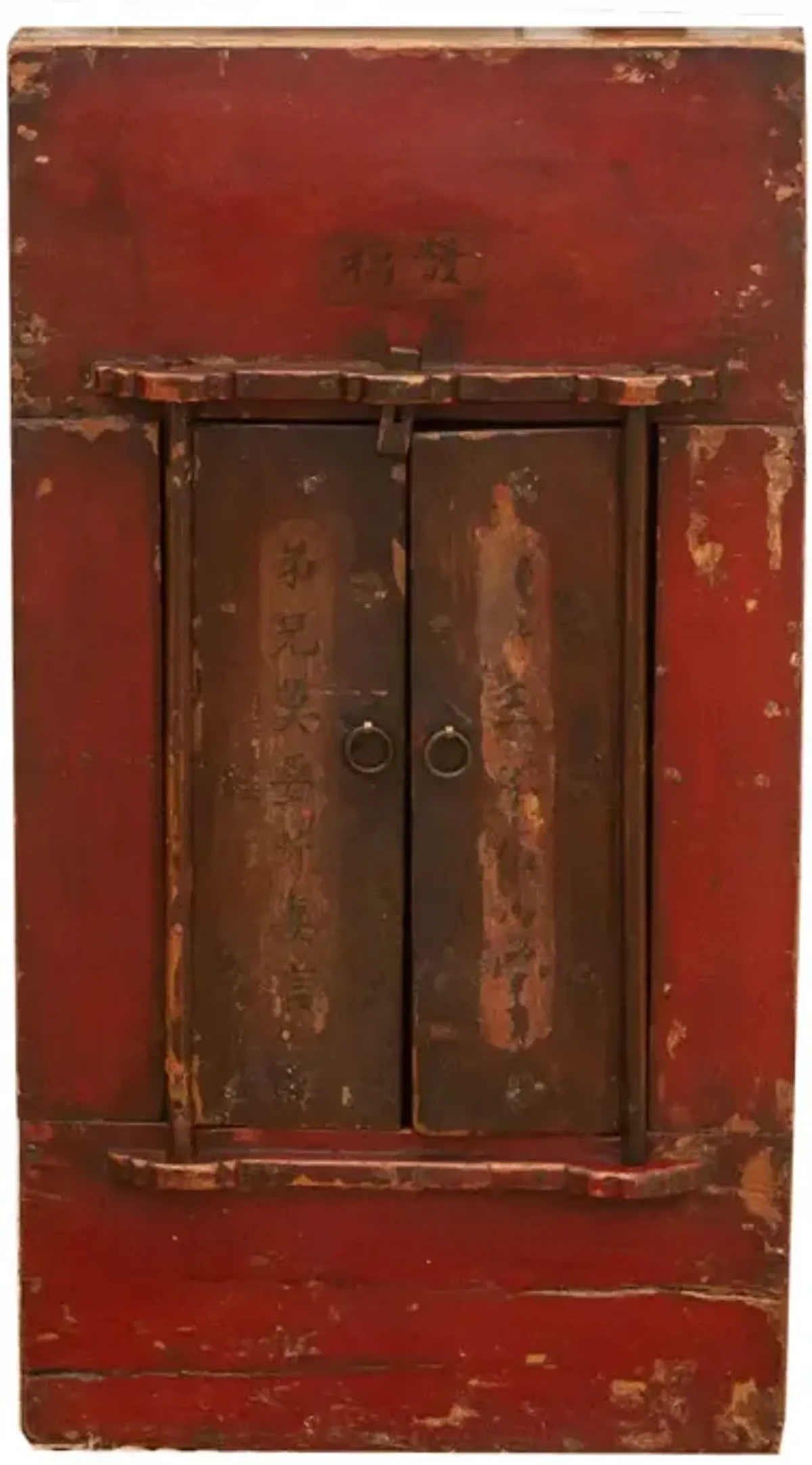 Slim Antique Chinese Cabinet - de-cor - Red