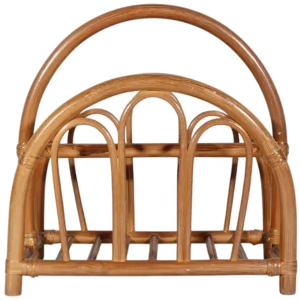 Mid Century Bamboo Magazine Rack