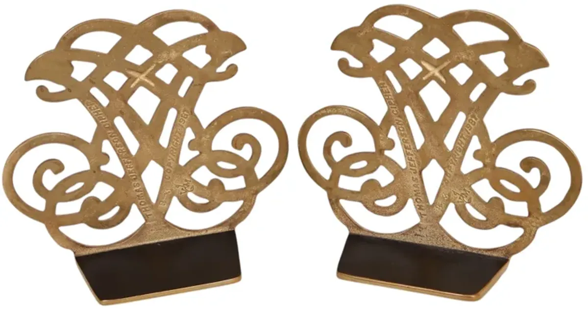 Thomas Jefferson Cipher Brass Bookends