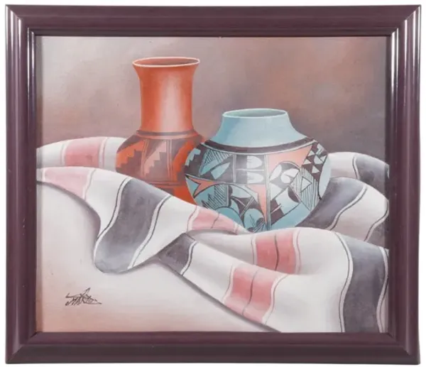 Southwestern Still Life Oil on Canvas - Interesting Things - brown