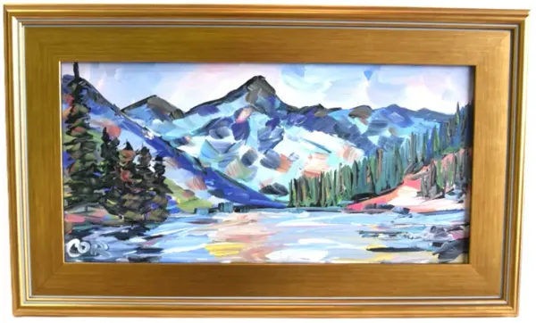 Impressionist Landscape Oil Painting - blue