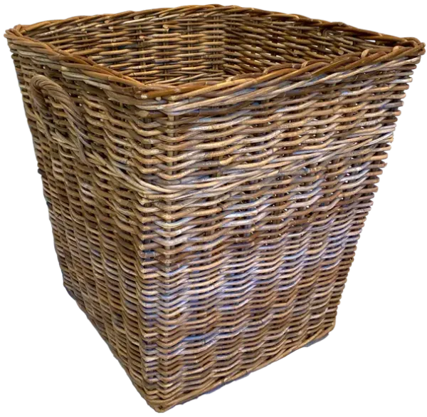 Vintage French Wicker Basket w/Handles