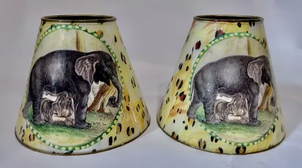 John Derian Decoupage Lampshades - Pair - The Emporium Ltd. - green