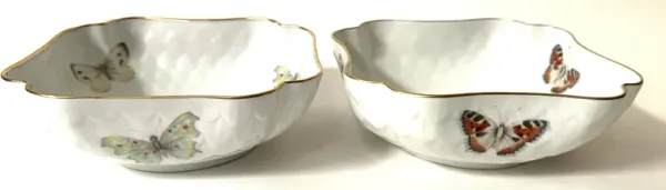 Bernardaud Limoges Butterfly Bowls Pair