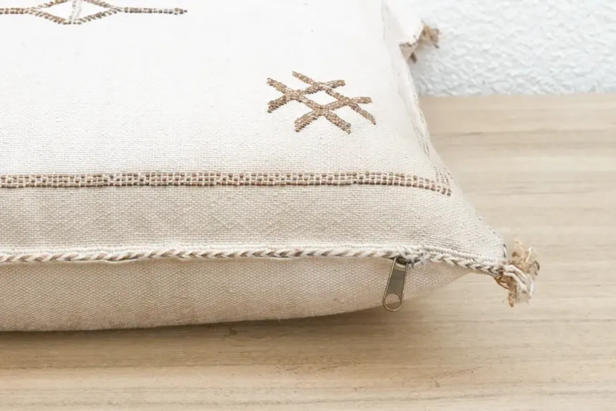 Nomad Linen Large Silk Rug Pillow