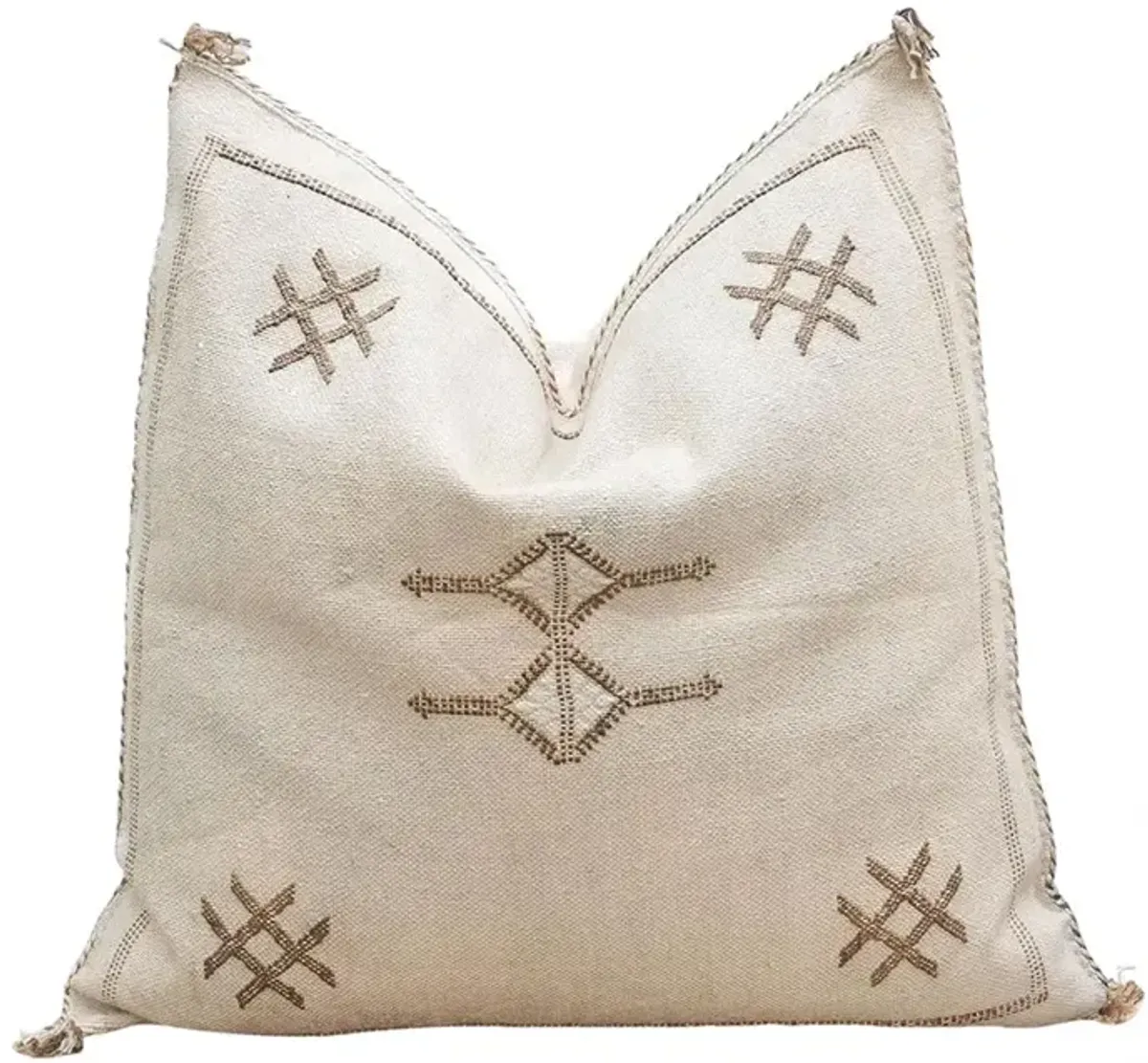 Nomad Linen Large Silk Rug Pillow