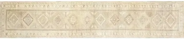1960s Turkish Oushak Runner -2'6" x14'6" - Nalbandian - beige