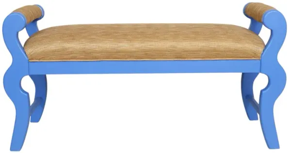 Contemporary French Country Bench - Interesting Things - blue