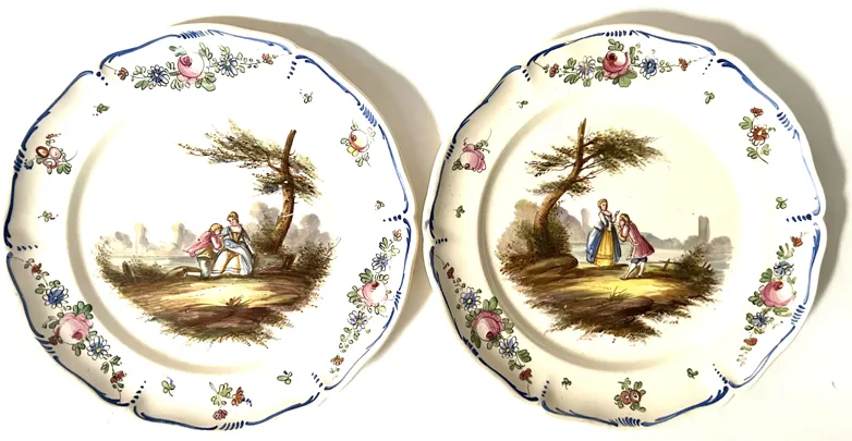 Lille French Faience Plates - 1800s