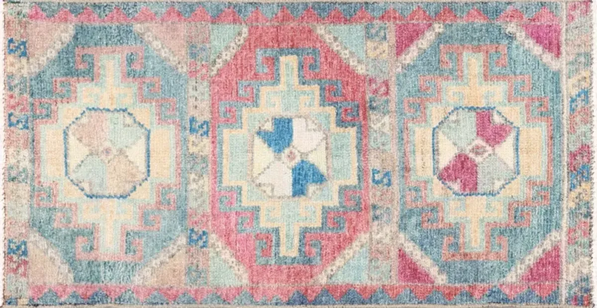 1960s Turkish Oushak Yastic -1'7" x 3'