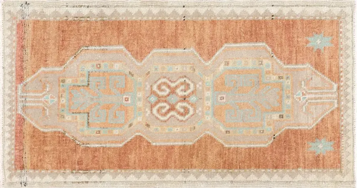 1960sTurkish Oushak Yastic -1'8" x3'1" - Nalbandian - orange