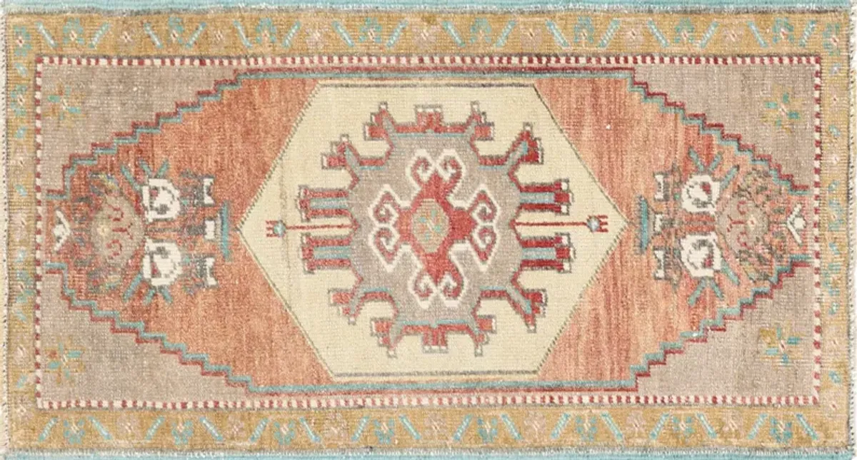 1960s Turkish Oushak Yastic -1'9" x 3'2" - Nalbandian - brown