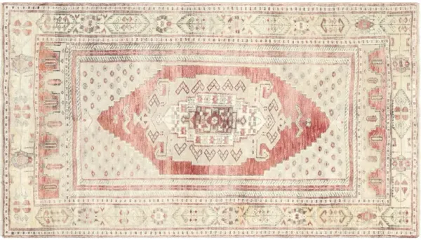 1960s Turkish Oushak Rug -3'9" x 6'7"