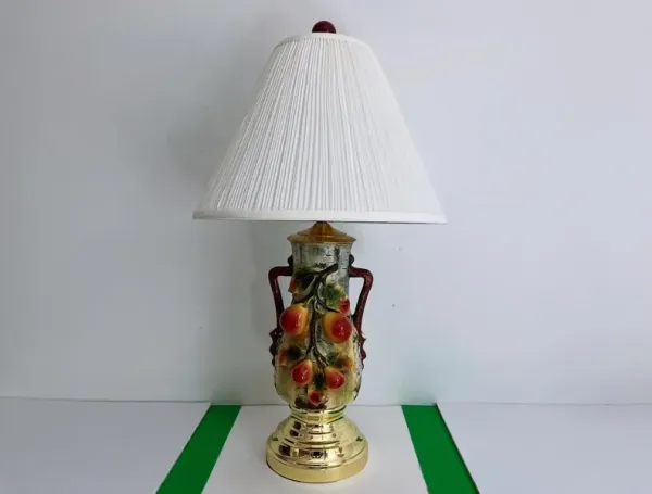 Pear Tree Lamp & Shade - C the Light Interiors - orange