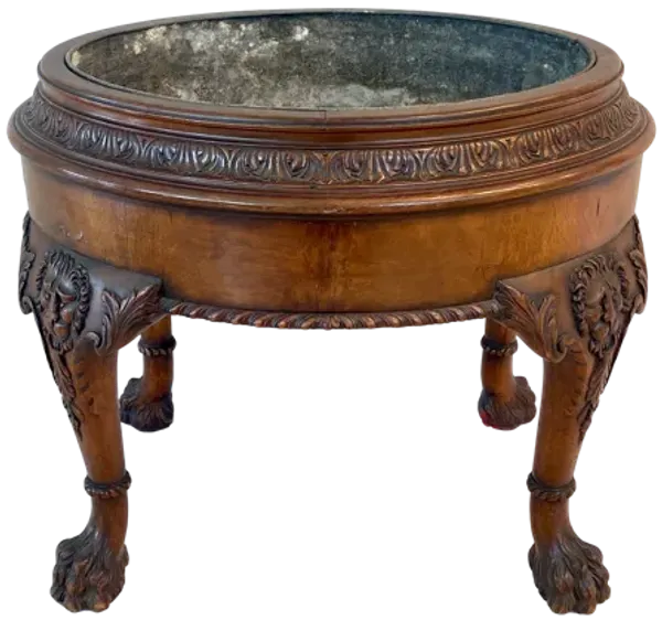 Antique French Solid Walnut Jardiniere
