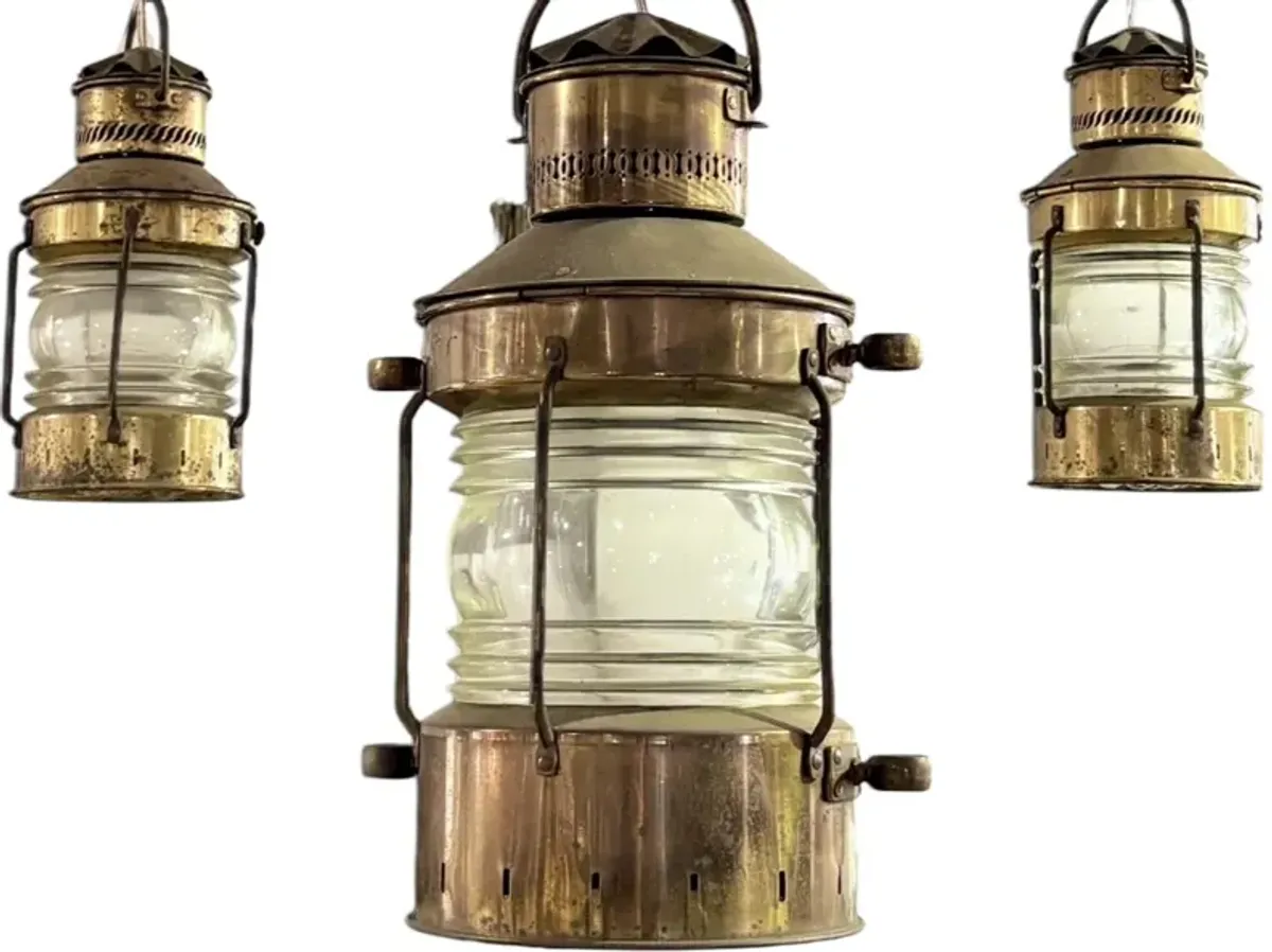 Nautical Ship's Wheel Chandelier - Interesting Things - brown