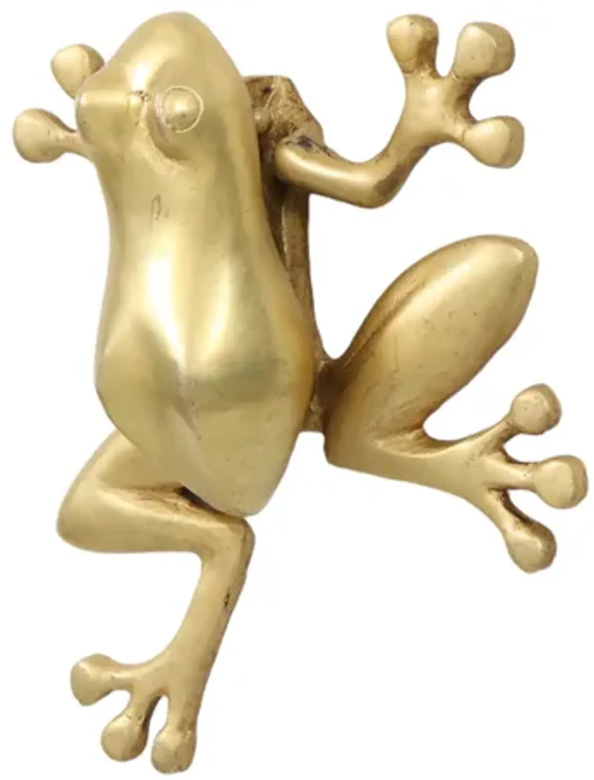 Brass Tree Frog Door Knocker - Interesting Things - gold