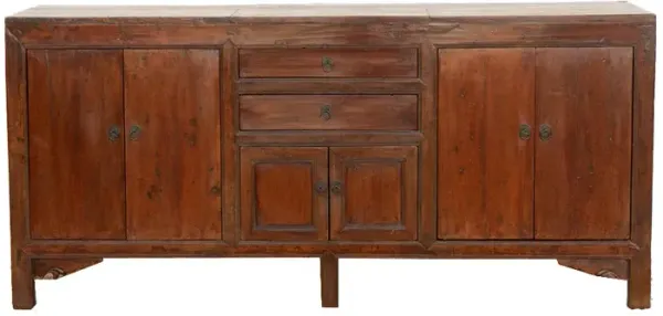 Antique Walnut Asian Scholar's Sideboard - de-cor - Brown