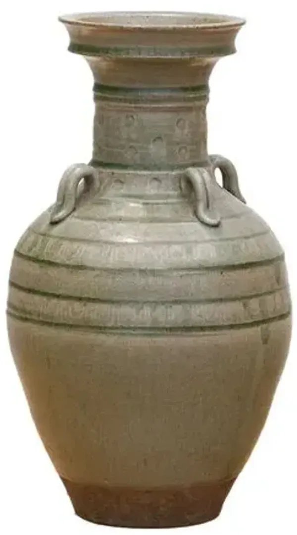 Song Dynasty Style Celadon Glazed Vase - de-cor - green