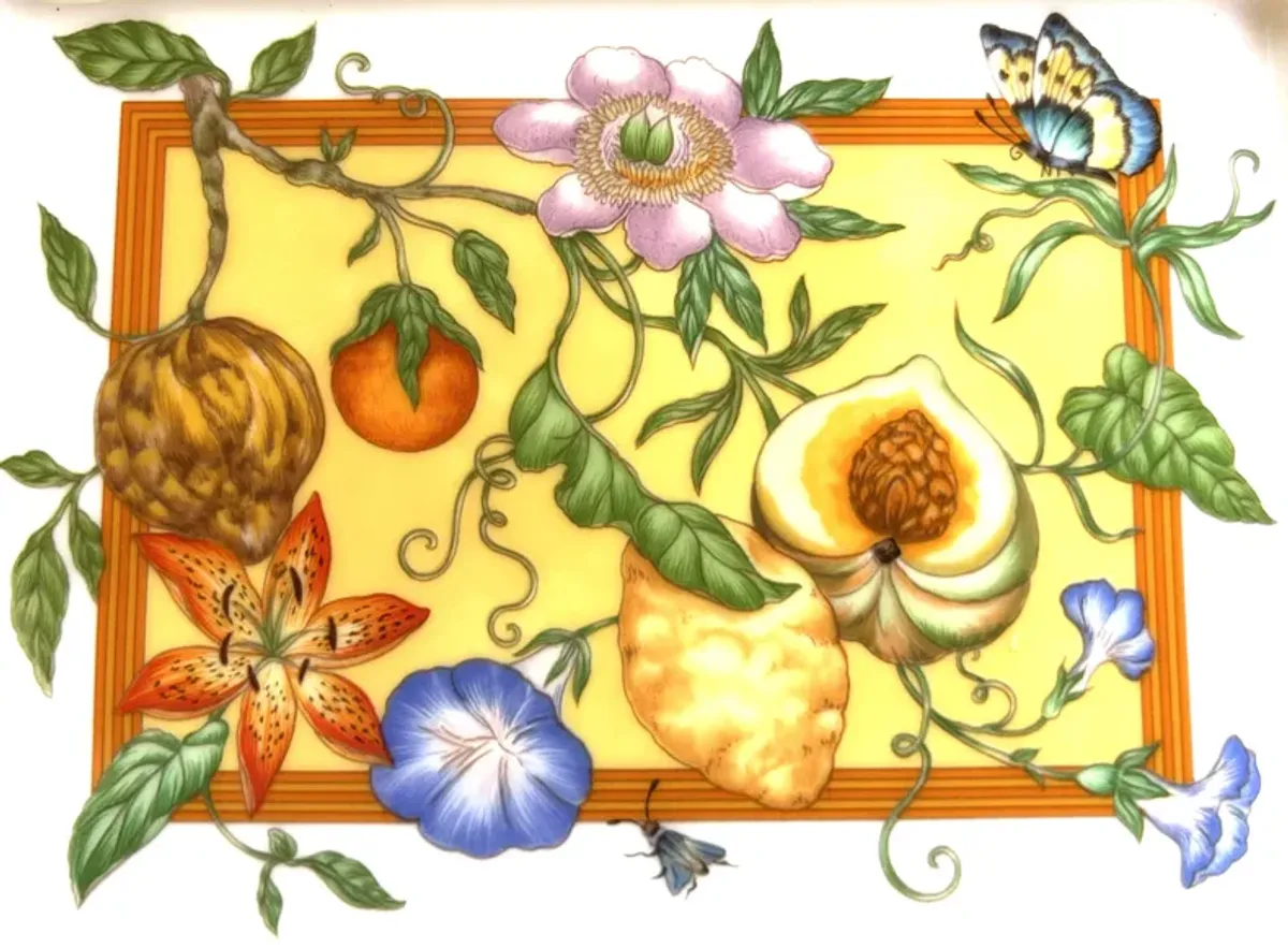 Hermès French Porcelain Butterfly Tray - The Emporium Ltd. - orange