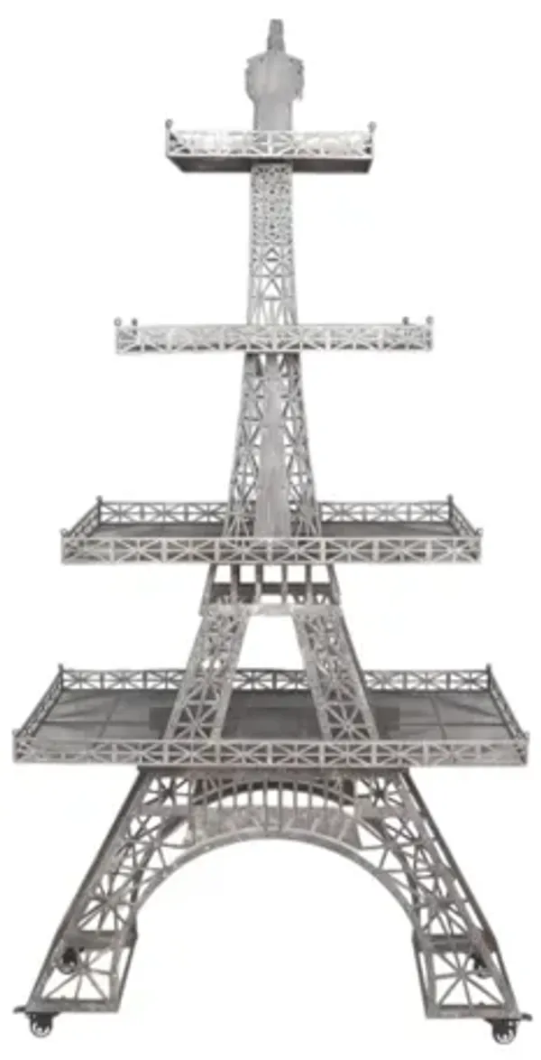 Eiffel Tower Metal Etagere - Interesting Things - Silver