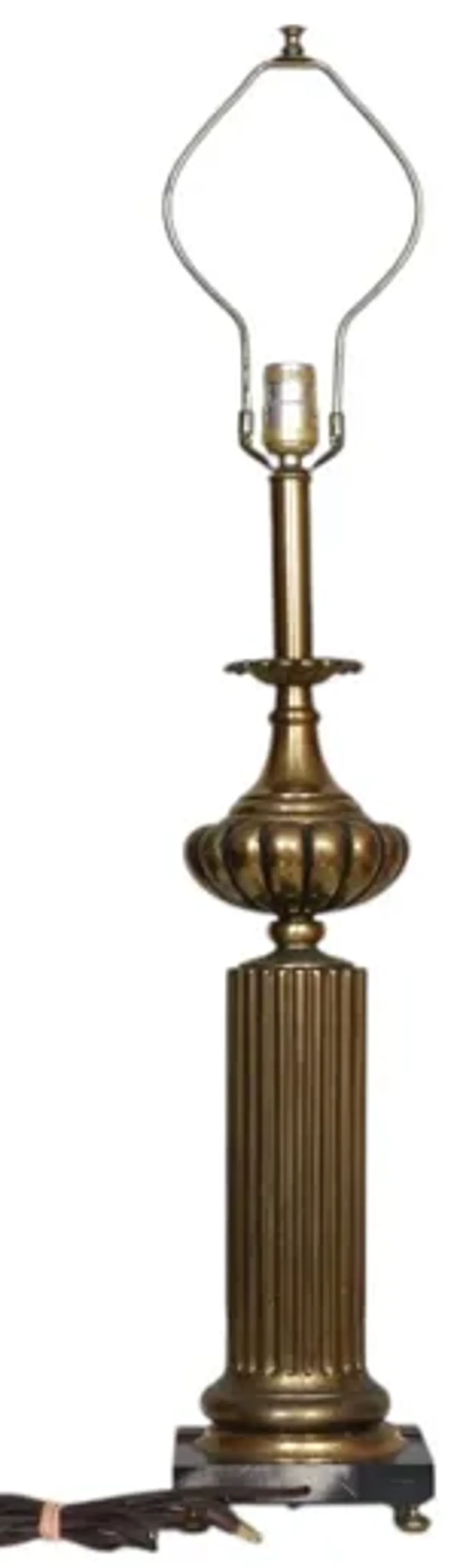 Brass & Marble Column Table Lamp - Interesting Things - gold