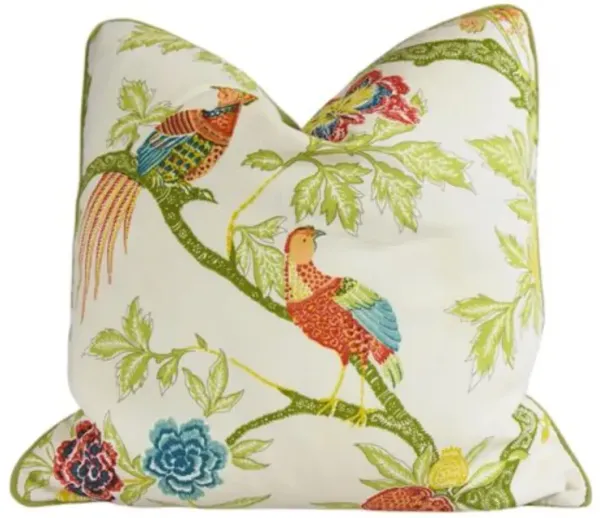 Schumacher Chinoiserie Linen Pillow