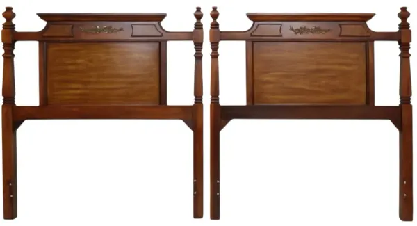 Colonial Twin Headboards - a Pair - Interesting Things - Brown