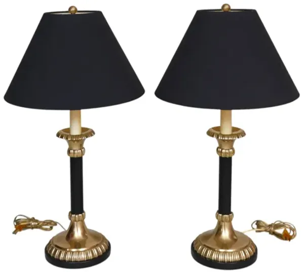 Frederick Cooper Candlestick Lamps - Set of 2 - Interesting Things - Black