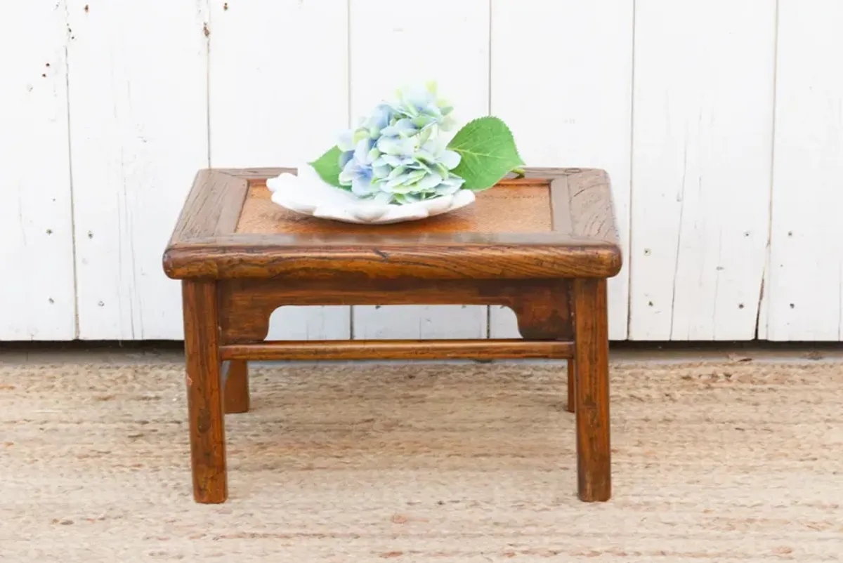 Small Antique Provincial Rattan Table