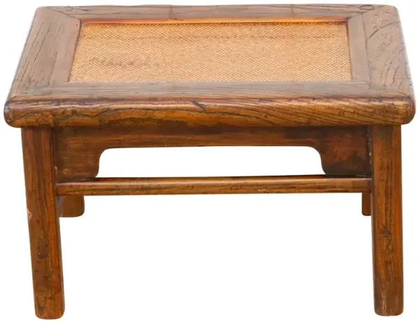 Small Antique Provincial Rattan Table