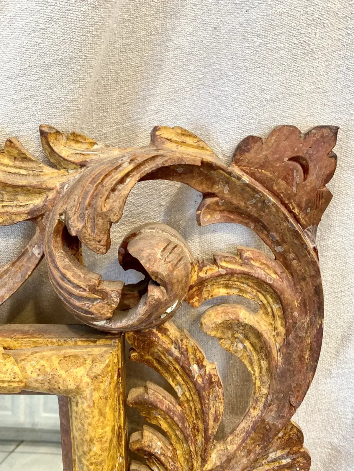 Italian Hand-Carved Rococo Style Mirror - Ballyhoo - brown