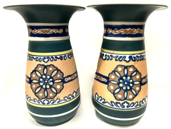 Kinkozan Nippon Vases Tall Pair c.1920
