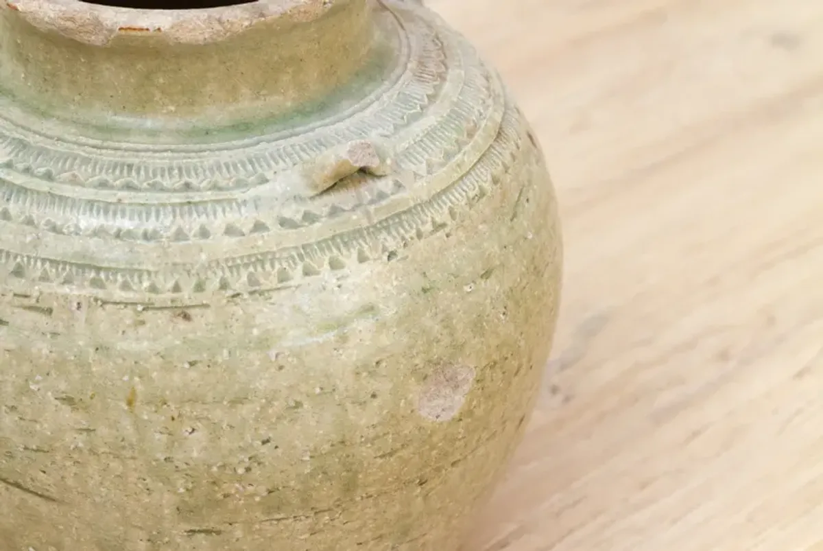 Antique Southeast Asian Stoneware Jar - de-cor - beige