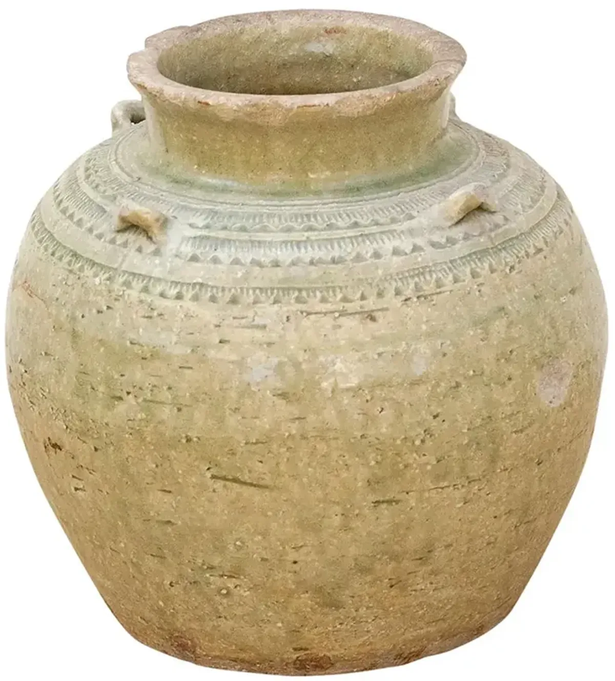 Antique Southeast Asian Stoneware Jar - de-cor - beige