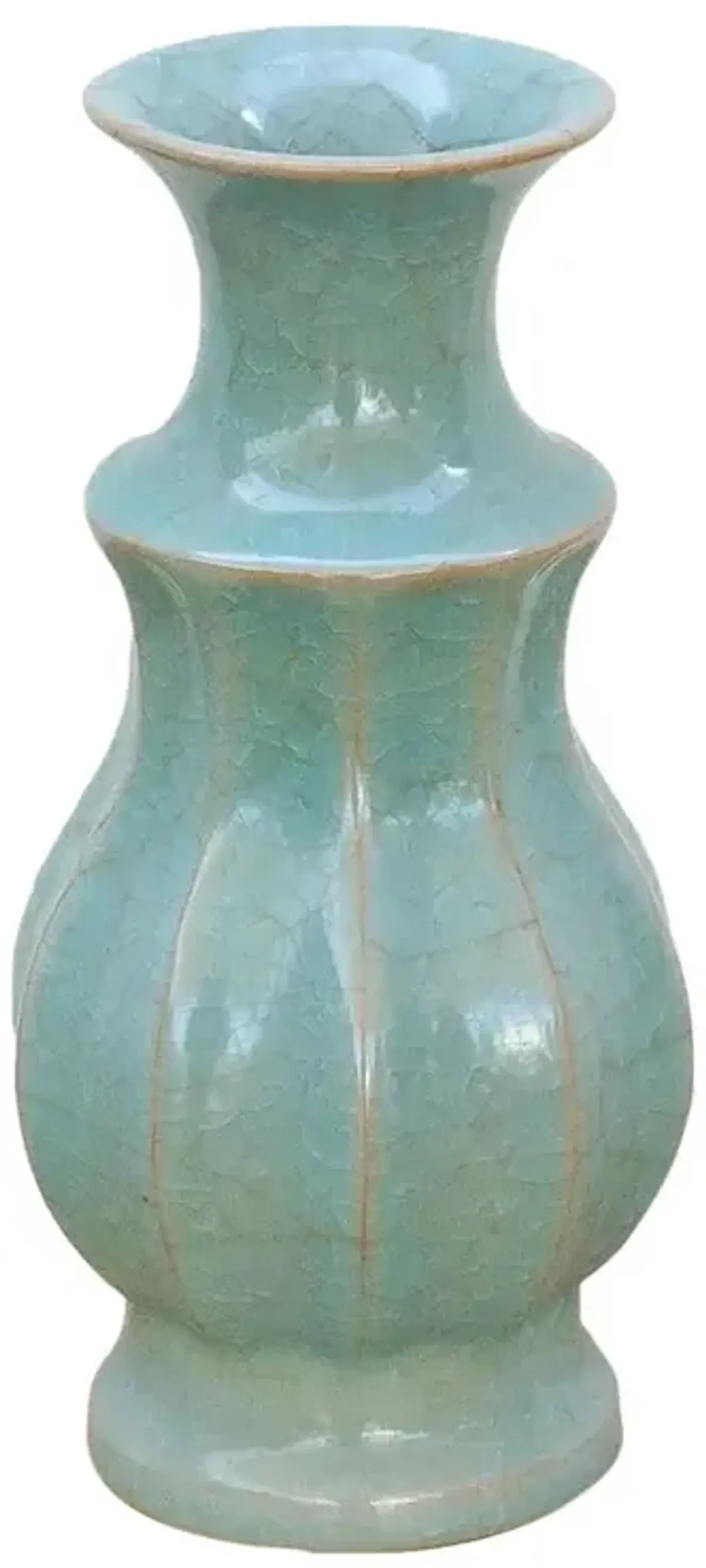 Celestial Blue Chinese Celadon Vase