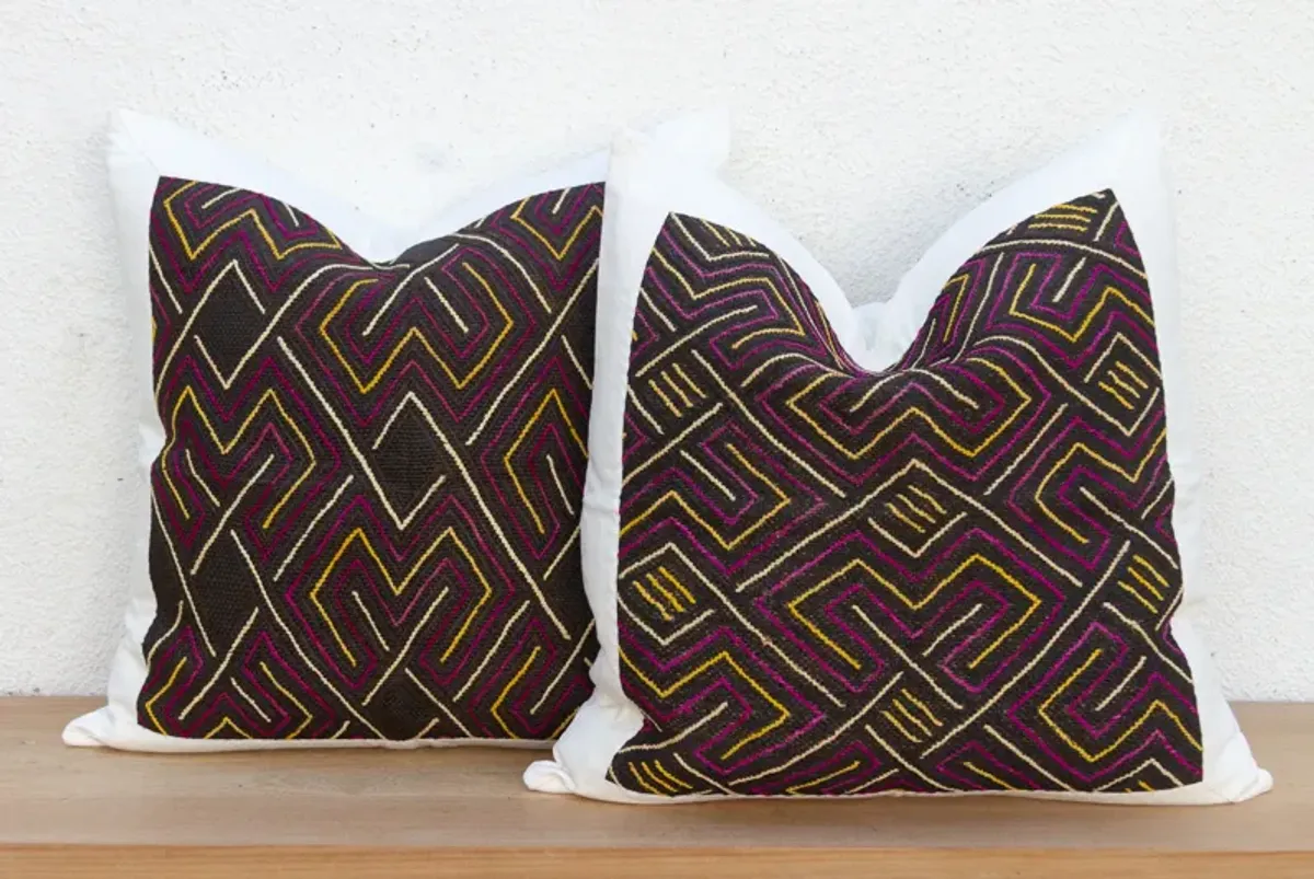 Ancestral Maze - Set of 2 of African Pillows - de-cor