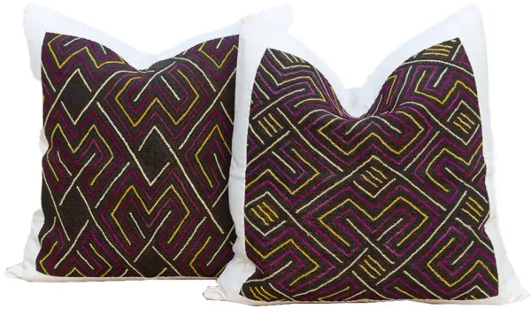 Ancestral Maze - Set of 2 of African Pillows - de-cor