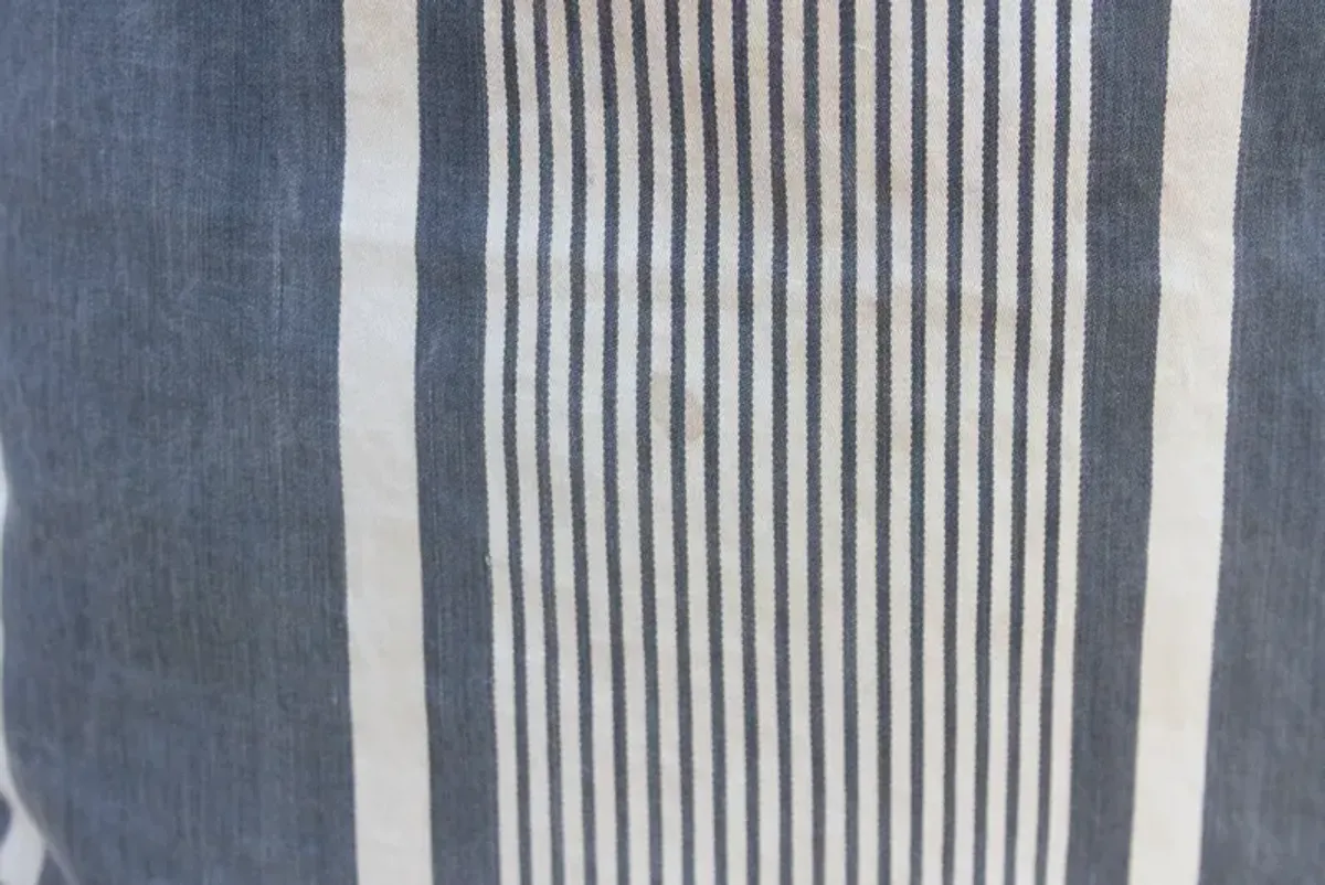 Charcoal & White Grain Sack Pillow